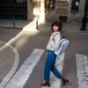 REISENTHEL Classic BackPack M Rhombus Light Grey – Image 5