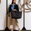 REISENTHEL Classic Shopper XL Rhombus Midnight Gold – Image 8