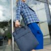 REISENTHEL Allday Backpack M Herringbone Dark Blue – Image 4