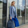 REISENTHEL Allday Backpack M Herringbone Dark Blue – Image 5