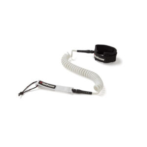 LEASH DE SUP | NORTHCORE couleur white Investir dans un leash spiralé de qualité supérieure Northcore est une excellente décision lorsque vous faites du paddle boarding. Conçu pour une variété de conditions d'eau, ce leash 8mm/10ft (3.05m) pour SUP est parfait, fiable et polyvalent, idéal pour les sessions récréatives en eau plate, jusqu'à l'utilisation avancée sur les vagues. Avec une corde en uréthane enroulée, le leash Northcore SUP ne traînera pas dans l'eau et ne gênera pas vos pieds sur la planche pendant que vous pagayez. La manchette rembourrée à la cheville est conçue pour le confort, tandis que la construction robuste vous maintient attaché, vous et votre planche.