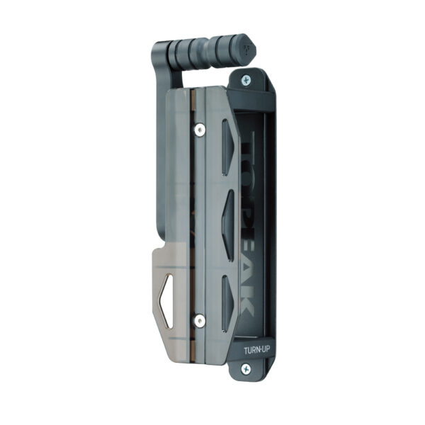 Support mural Swing-Up DX Bike Holder révolutionnaire pensé par Topeak avec un ajustement possible de l'angle ! Un plus extrêmement pratique pour ranger votre vélo que ce soit dans votre garage, couloir ou même salon, le vélo est fixé sans risque et avec un minimum de gène. L'ajustement de l'angle se fait par incrément de 15° et sans outils grâce à un système mécanique intelligent.