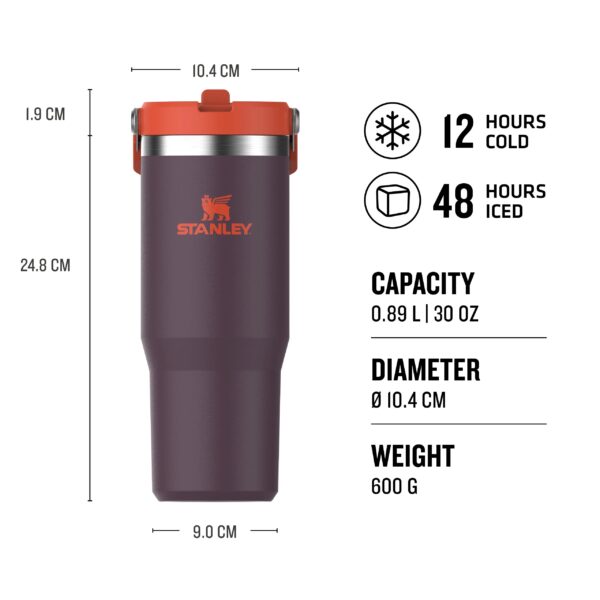 STANLEY The IceFlow Flip Straw Tumbler 0.89L - Plum – Image 4