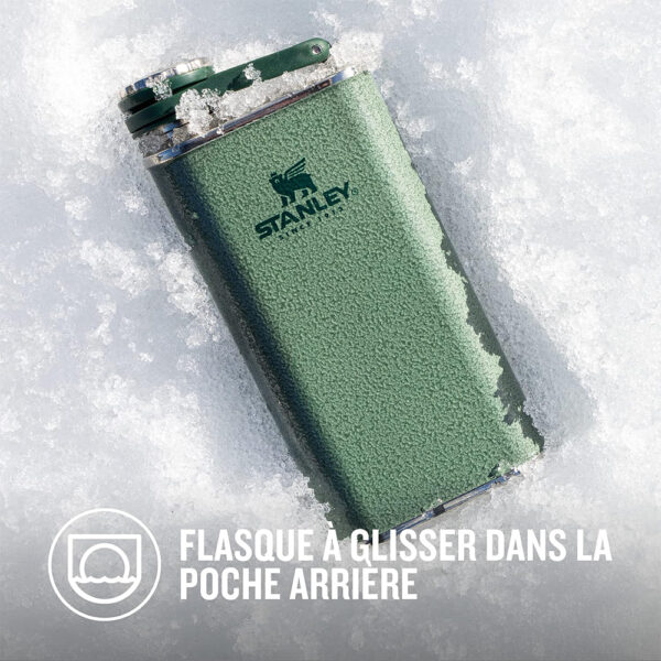 STANLEY The Easy-Fill Wide Mouth Flask .23L - Hammertone Green – Image 2
