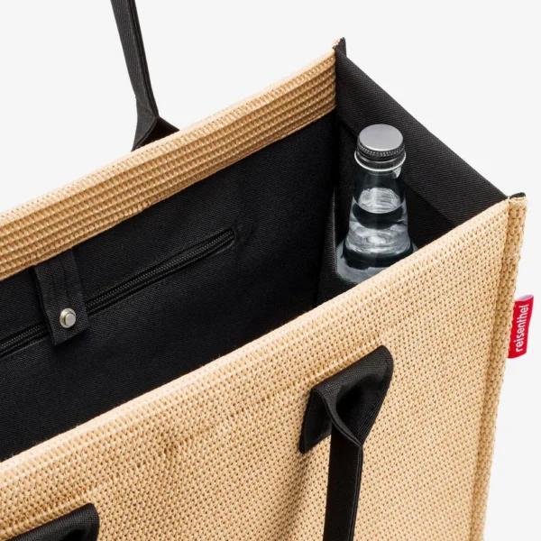 REISENTHEL DAILY SHOPPER RAFFIA BLACK – Image 3