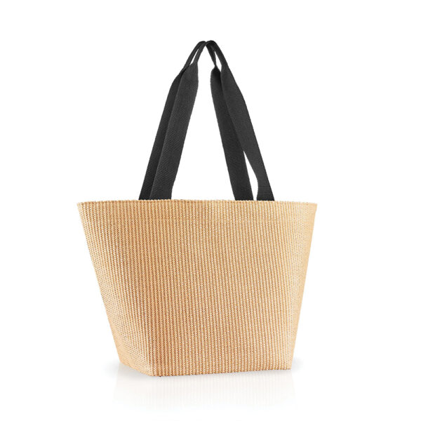 REISENTHEL SHOPPER M RAFFIA BLACK – Image 2