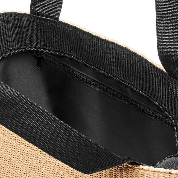 REISENTHEL SHOPPER M RAFFIA BLACK – Image 3