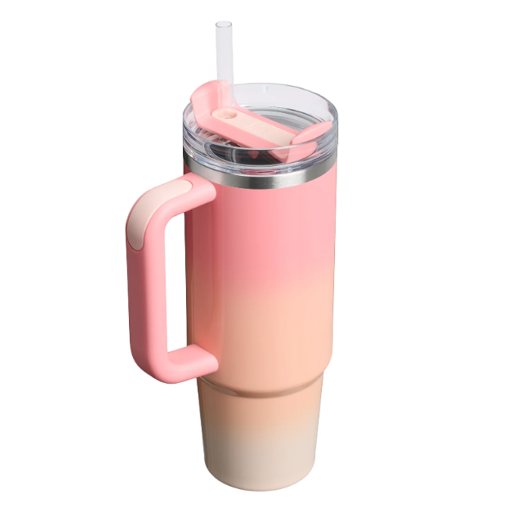STANLEY Quencher H2.0 flowstate tumbler 30OZ Pink mesa sunset – Image 2