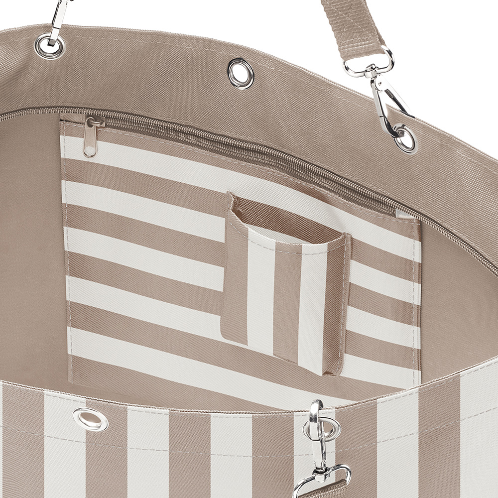 REISENTHEL Shopper XL Summerstripes coffee – Image 3